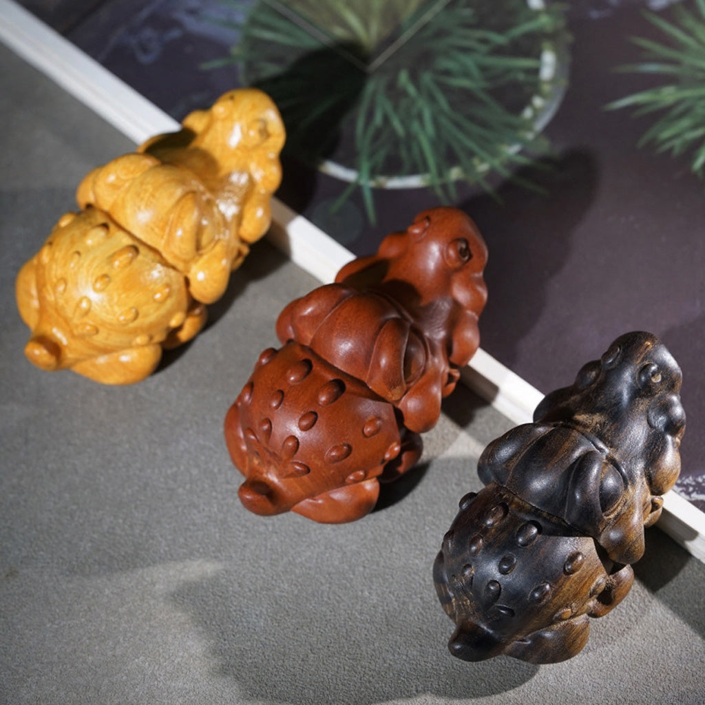 Hand-Carved Wooden Crocodile Figurine – Crafted Charm and Natural Warmth | Zen Ara Grove