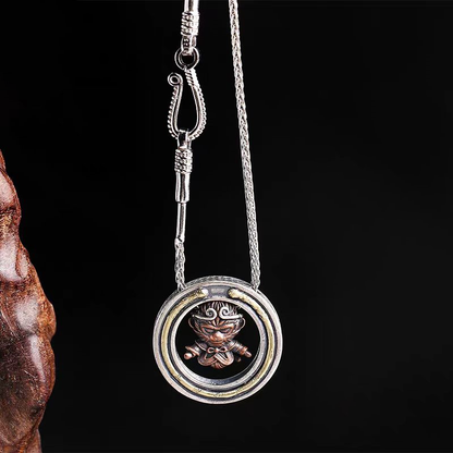 S925 Silver Monkey King Pendant – Crowned with the Golden Circlet | Zen Ara Grove