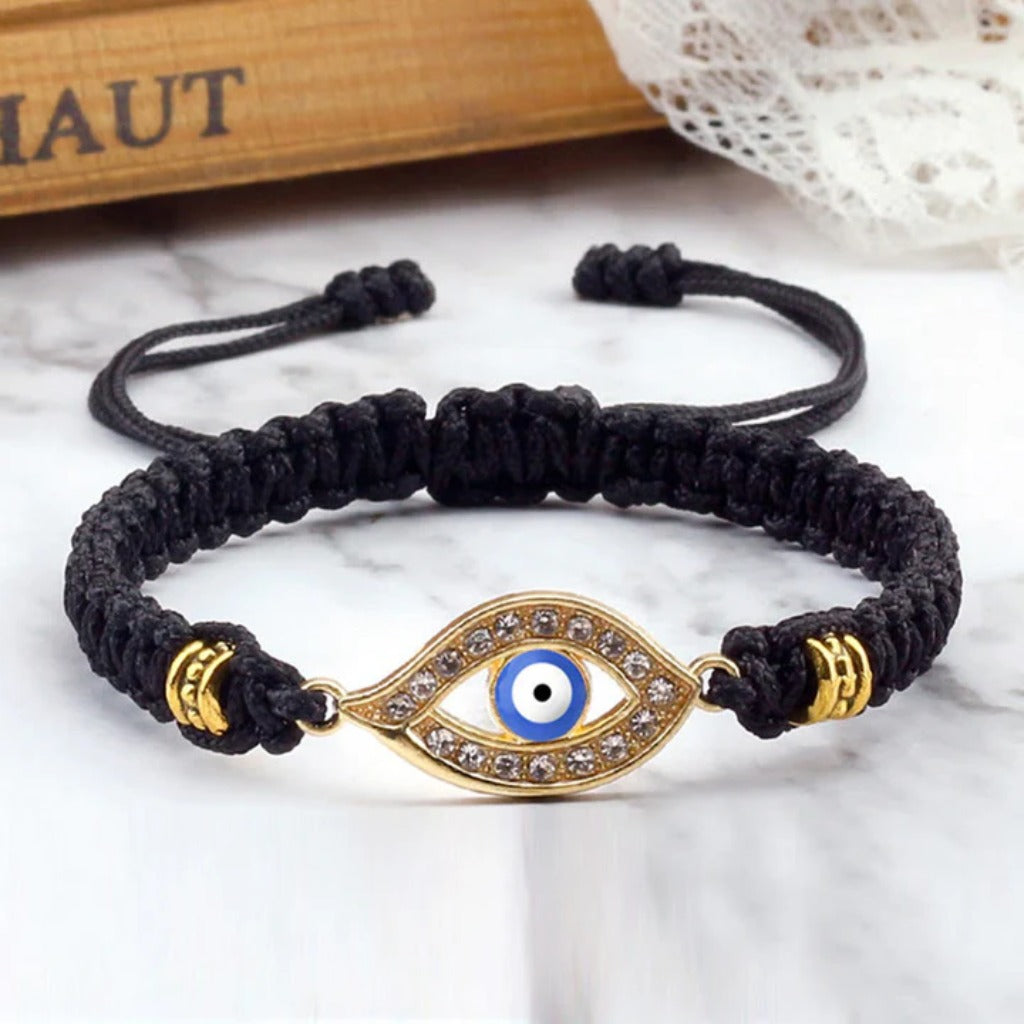 Adjustable Evil Eye Cord Bracelet – Ward Off Negativity, Invite Good Fortune | Zen Ara Grove