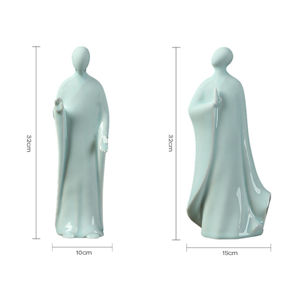 Handcrafted Ceramic Faceless Buddha Mudra Figurines – Embodying Zen Wisdom & Peace | Zen Ara Grove