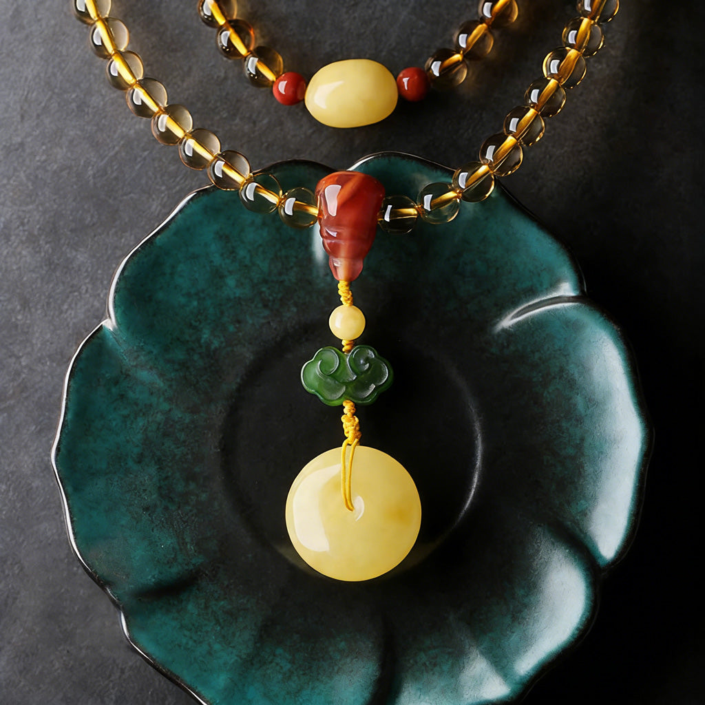 108‑Bead Citrine Pixiu Bracelet — Meaning of Fortune Protection| Zen Ara Grove