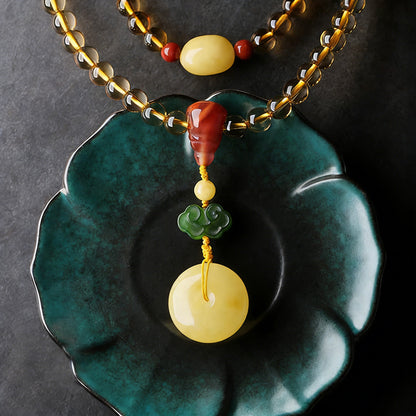 108‑Bead Citrine Pixiu Bracelet — Meaning of Fortune Protection| Zen Ara Grove