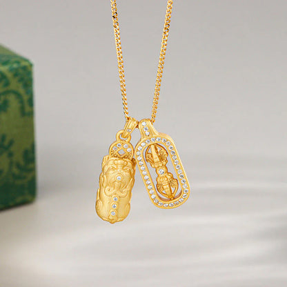 S925 Sterling Silver Pixiu Vajra Pendant Necklace – Prosperity & Protection | Zen Ara Grove