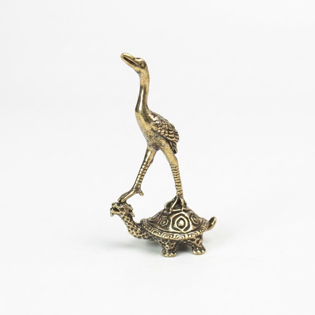 Handcrafted Brass Turtle Figurine Set – Symbols of Longevity, Protection & Good Fortune | Zen Ara Grove