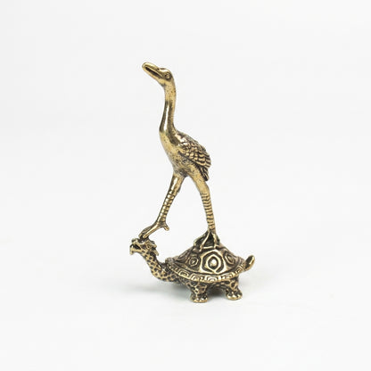 Handcrafted Brass Turtle Figurine Set – Symbols of Longevity, Protection & Good Fortune | Zen Ara Grove