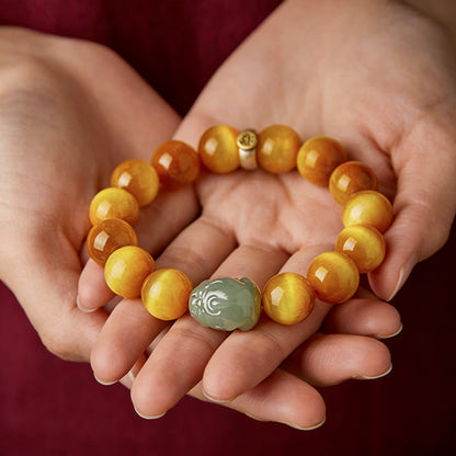 Tiger Eye and Jade Pixiu Twelve Zodiac Bracelet — Meaning of Protection & Fortune | Zen Ara Grove