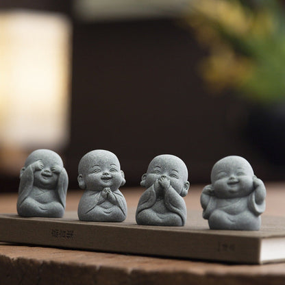 Limited-Time Offer — The Four Little Zen Monks 4-Piece Set | Save 60% | Zen Ara Grove