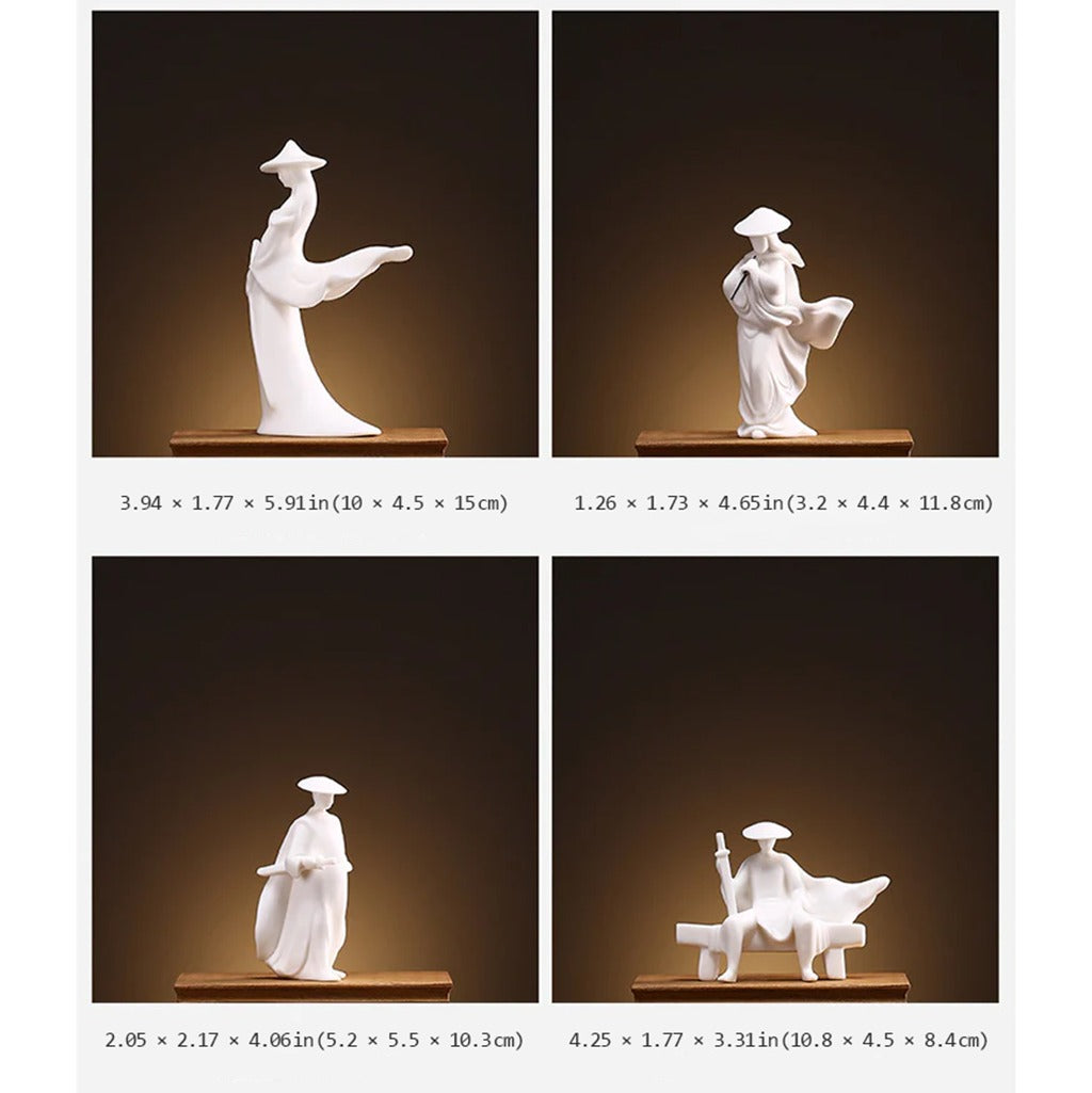 Kung Fu Spirit Ceramic Figurine – Calm Strength, Silent Power | Zen Ara Grove