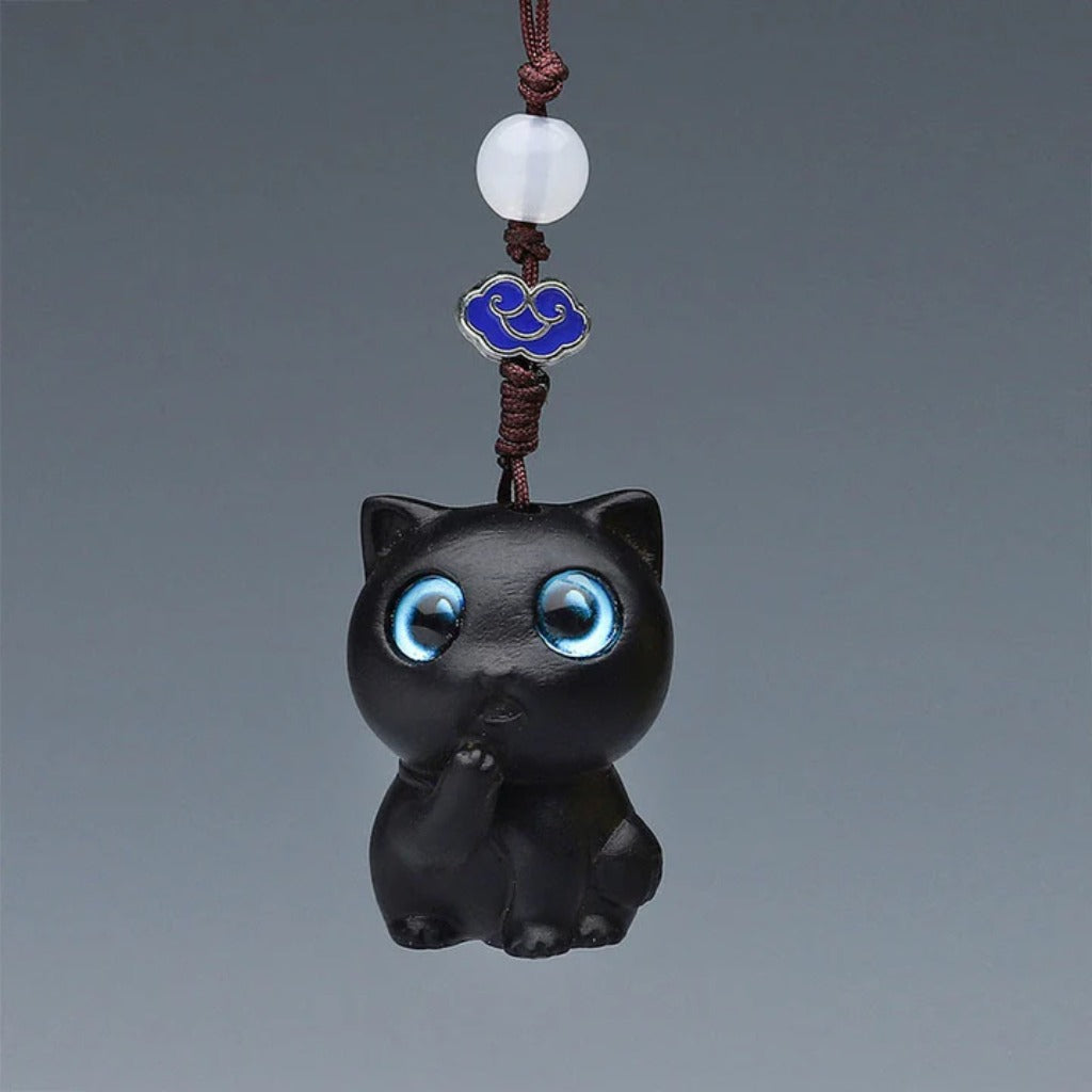 TODAY ONLY! Green Sandalwood Mini Cute Animal Rabbit Cat Deer Whale Prosperity Phone Hanging Decorations| Zen Ara Grove