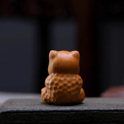 TODAY ONLY! Mini Cute Sitting Cat Sandalwood Protection Home Decoration  | Zen Ara Grove
