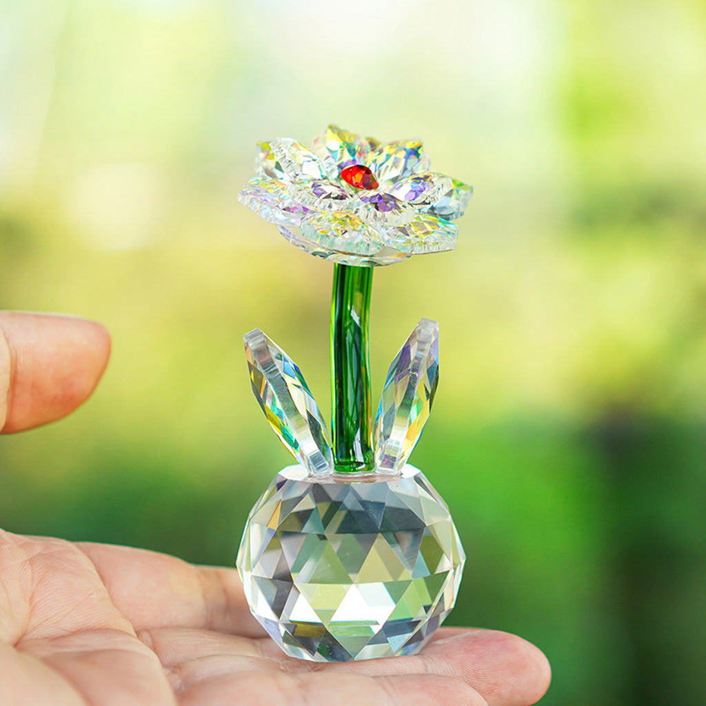 Crystal Glass Sunflower – Blooming with Rainbow Light and Endless Warmth | Zen Ara Grove