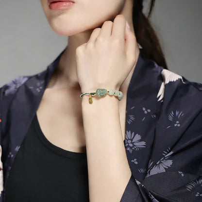 Hand‑Carved Jade Pixiu Bracelet — Meaning of Prosperity| Zen Ara Grove