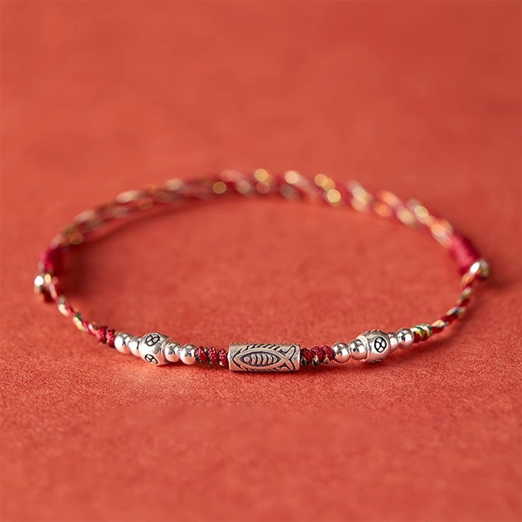 Adjustable Koi-Inspired Fish Motif Bracelet or Anklet with S925 Silver Option