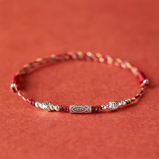 Adjustable Koi-Inspired Fish Motif Bracelet or Anklet with S925 Silver Option