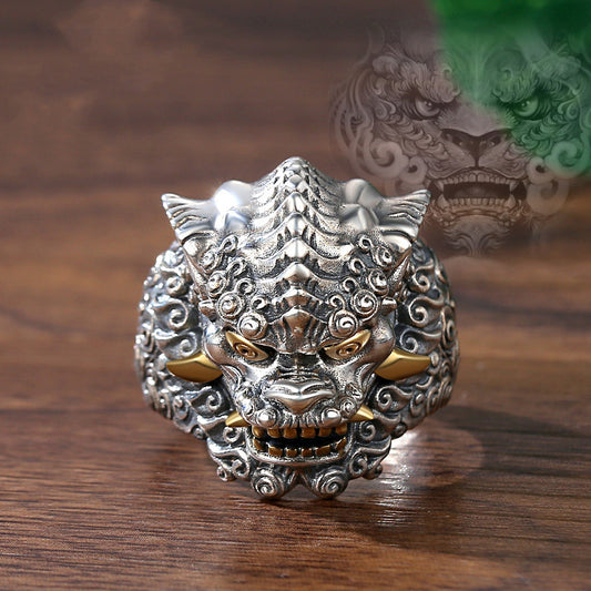Tang Lion Ring – Ancient Guardian of Fortune | Zen Ara Grove