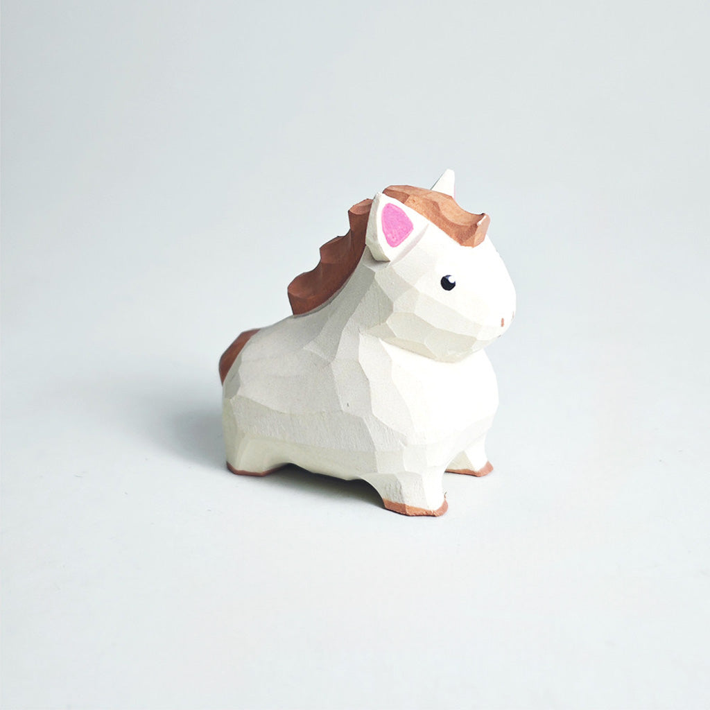 Hand-Carved Brown Wooden Horse Figurine – Rustic Charm and Timeless Craft | Zen Ara Grove