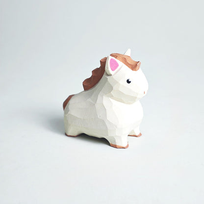 Hand-Carved Brown Wooden Horse Figurine – Rustic Charm and Timeless Craft | Zen Ara Grove