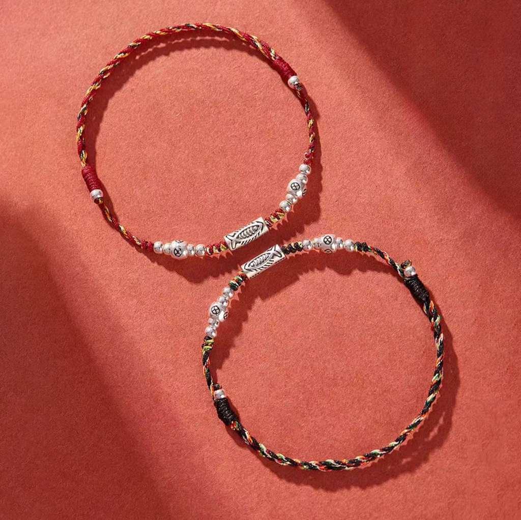 Adjustable Koi-Inspired Fish Motif Bracelet or Anklet with S925 Silver Option