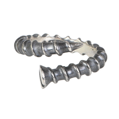 S925 Silver Zen-Inspired Curved Nail Ring – Tribute to the Working Hands | Zen Ara Grove