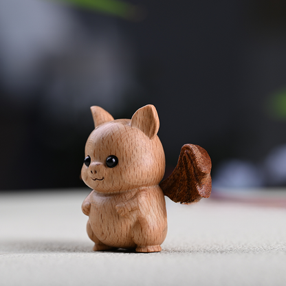 Whimsical Beech Wood Baby Bat – Artisanal Joint Design Wooden Decor | Zen Ara Grove