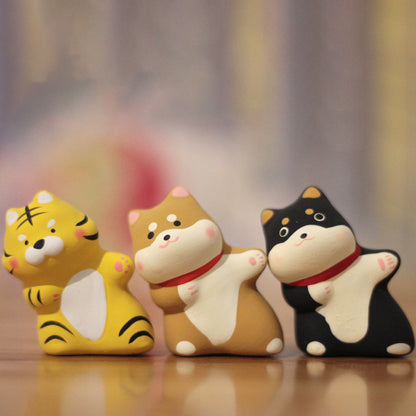 Cute Ceramic Animal Figurines – Symbol of Friendship & Joy | Zen Ara Grove