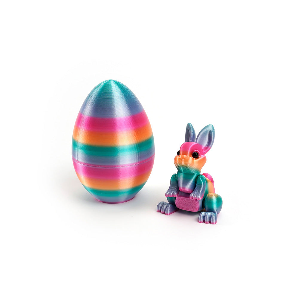 3D Printed Easter Bunny Egg Figurine – Symbol of Hope & Renewal | Zen Ara Grove