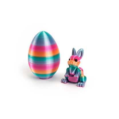 3D Printed Easter Bunny Egg Figurine – Symbol of Hope & Renewal | Zen Ara Grove