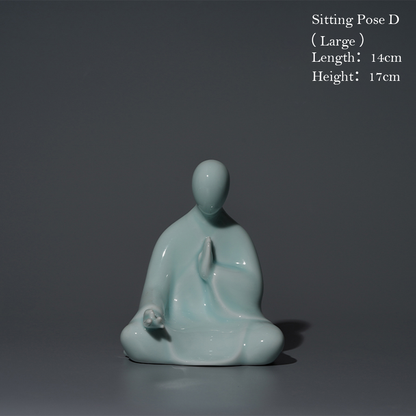 Handcrafted Ceramic Faceless Buddha Mudra Figurines – Embodying Zen Wisdom & Peace | Zen Ara Grove