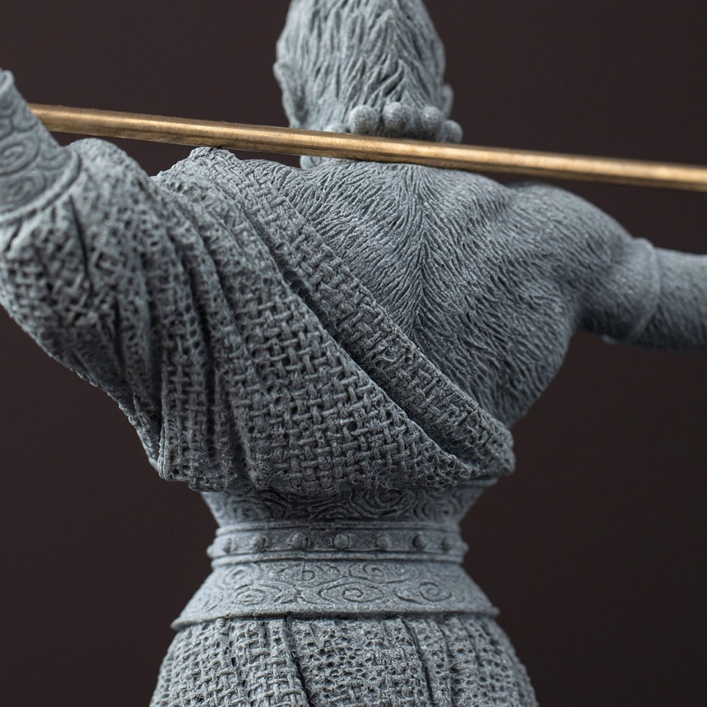 Monkey King Warrior Buddha Statue – Carved Green Sandstone Art Figurine | Zen Ara Grove