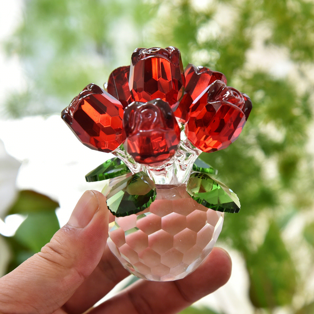 Eternal Bloom Crystal Glass Rose – A Timeless Symbol of Love | Zen Ara Grove