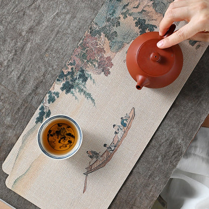 Dual Zen Teapot Mat Set · Mountain & Wave