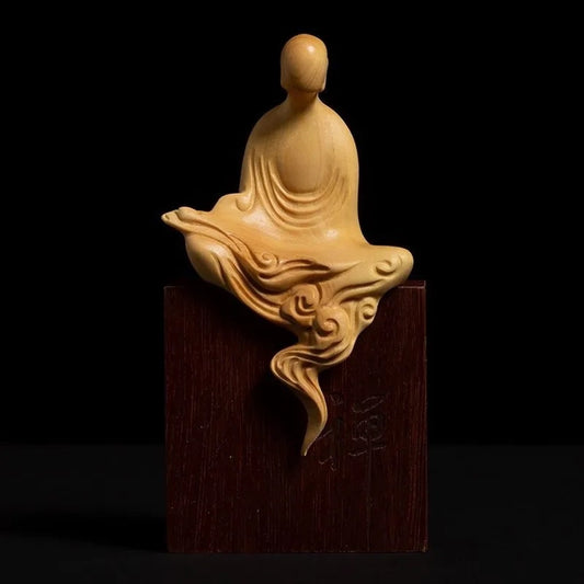 Handcrafted Wooden Faceless Buddha – Embracing Zen Spirit & Inner Peace | Zen Ara Grove