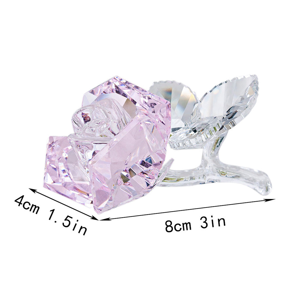 Pink Crystal Glass Rose Ornament – A Sparkling Tribute to Every Kind of Love | Zen Ara Grove