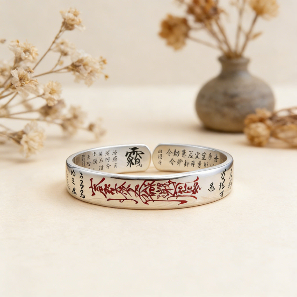 Chinese Taoist Titanium Steel Protection Bangle