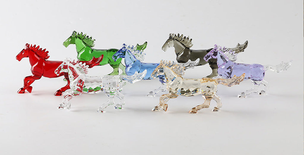 Galloping Crystal Glass Horse Figurine – A Symbol of Freedom and Power | Zen Ara Grove