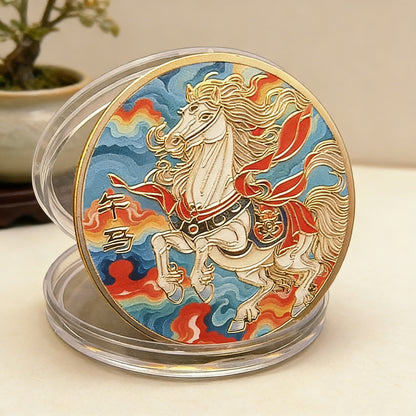 Colorful 12 Zodiac Challenge Coin Collection – Fortune & Harmony | Zen Ara Grove