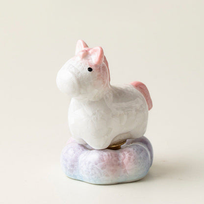 Crystal‑Glazed Ceramic Horse Figurine – Symbol of Vitality & Good Fortune – Rotating Design Tea Table Ornament | Zen Ara Grove