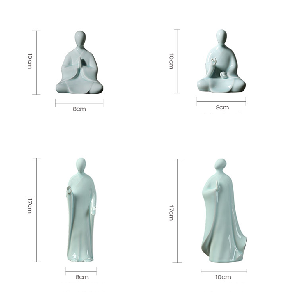 Handcrafted Ceramic Faceless Buddha Mudra Figurines – Embodying Zen Wisdom & Peace | Zen Ara Grove