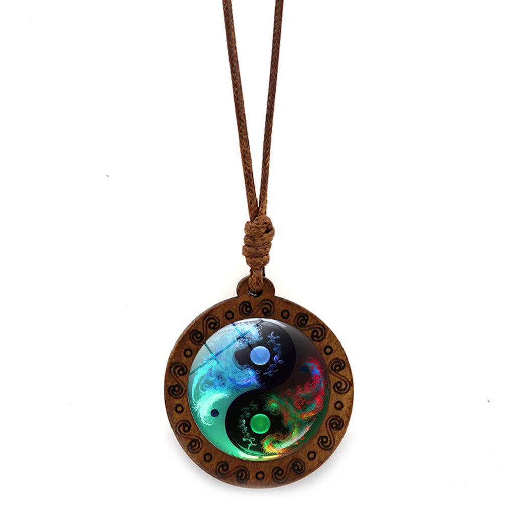 Limited Time Offer · Yin-Yang Galaxy Wood Necklace – Balance & Harmony | Zen Ara Grove