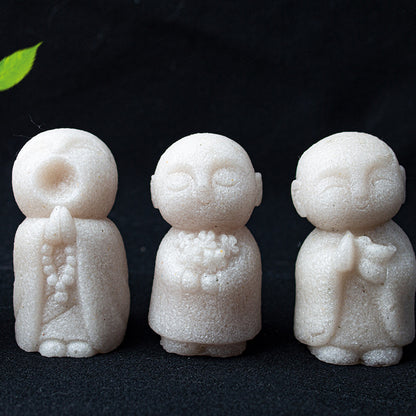 Quartz Buddha Figurine Set · Symbols of Guidance, Protection & Compassion | Zen Ara Grove