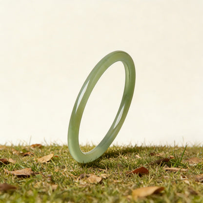 Natural Dual-Tone Hetian Jade Bracelet – Strength & Calm | Zen Ara Grove