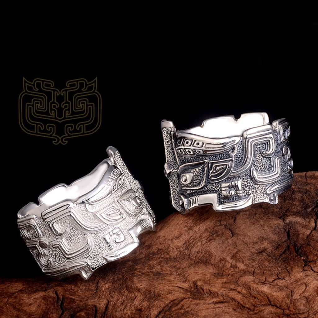 Taotie Beast Ring – Ancient Guardian of Strength | Zen Ara Grove