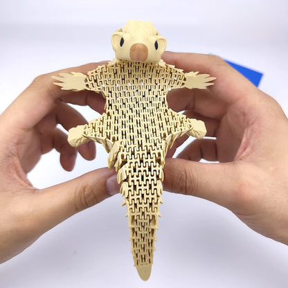 Fully Articulated Pangolin Fidget – Movable Scales, Calming Touch | Zen Ara Grove