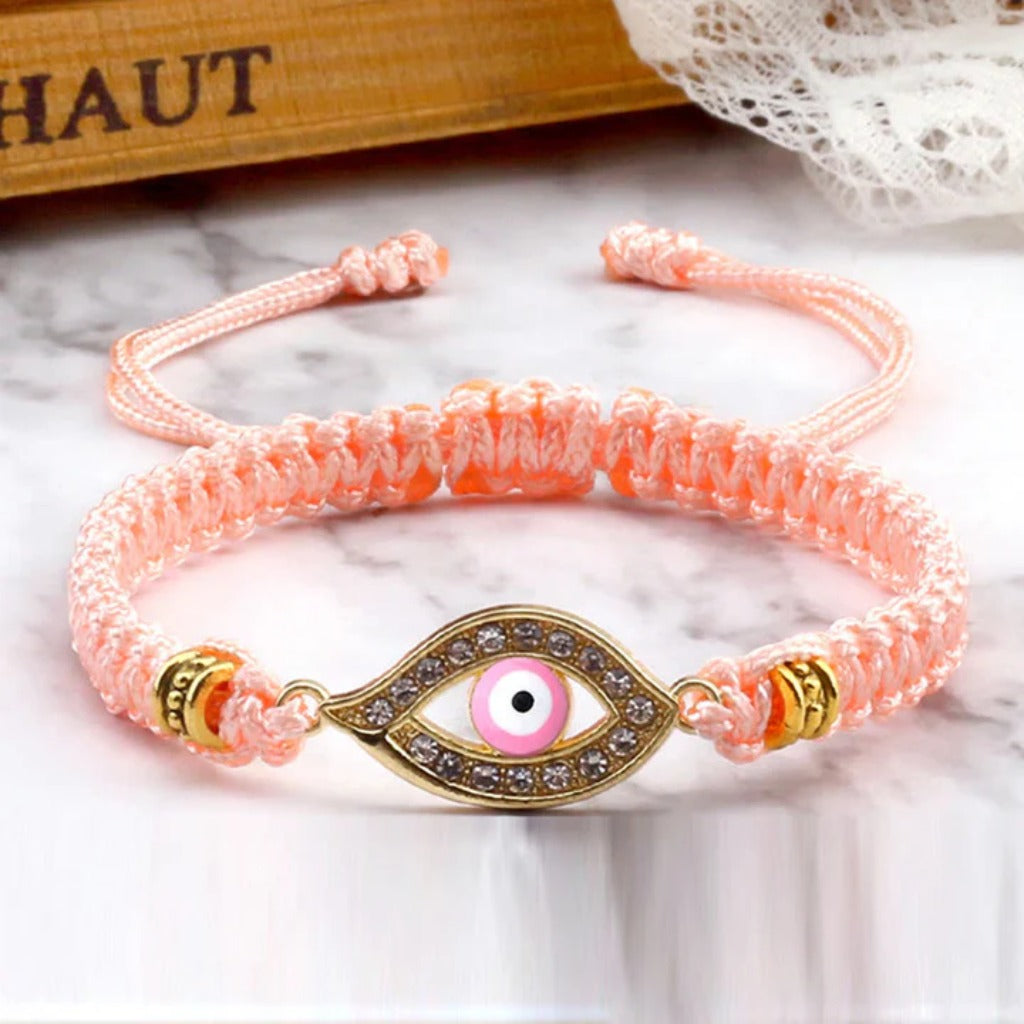 Adjustable Evil Eye Cord Bracelet – Ward Off Negativity, Invite Good Fortune | Zen Ara Grove