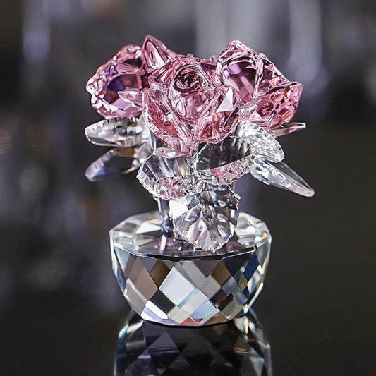 Crystal Glass Rose Ornament – A Timeless Emblem of Love | Zen Ara Grove