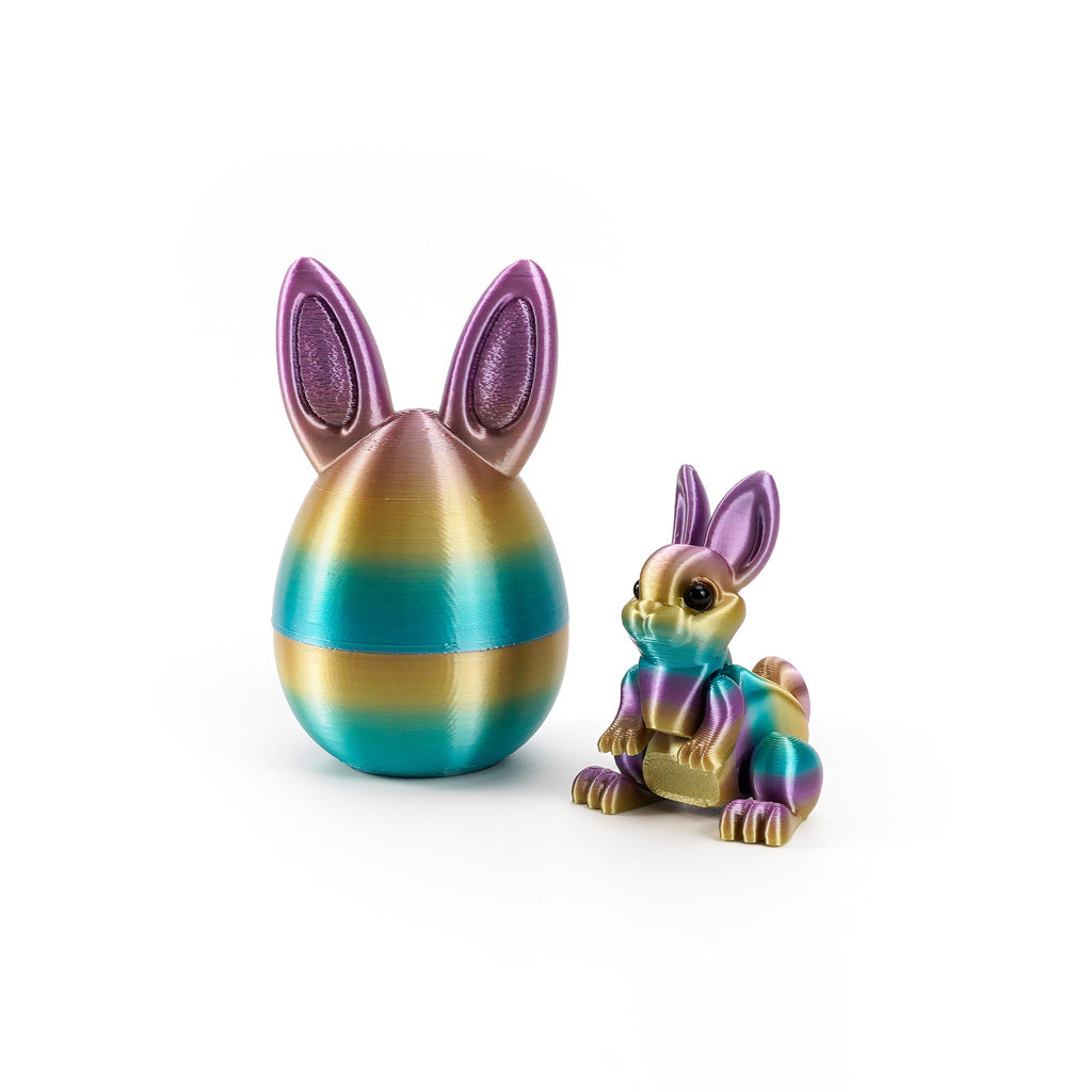 3D Printed Easter Bunny Egg Figurine – Symbol of Hope & Renewal | Zen Ara Grove