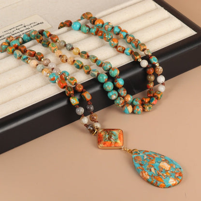Bohemian Natural Stone Necklace – Yoga & Meditation Energy Jewelry | Zen Ara Grove