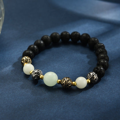 Glow-in-the-Dark Lava Stone Bead Bracelet | Zen Ara Grove