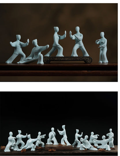 Kung Fu Tai Chi Master Ceramic Figurine | Zen Ara Grove