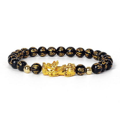 Gold Pixiu Gemstone Bracelet – Symbol of Luck and Positive Energy | Zen Ara Grove